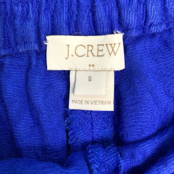J. Crew Factory Blue Floral Jacquard Boardwalk Shorts Size 6 - Picture 4 of 5